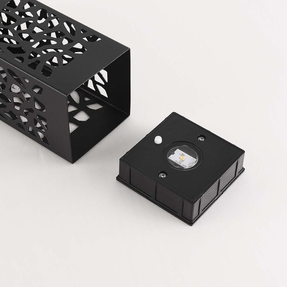 Spot de jardin solaire design Brighton - noir