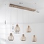 Lampe suspendue Japandi Senji - 5-light sand taupe with linen shades