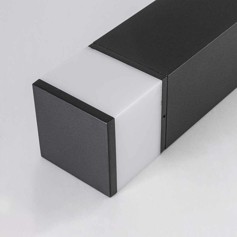 Lampe d'extérieur sur pied avec prise Ute – noir, avec diffuseur et 2 prises