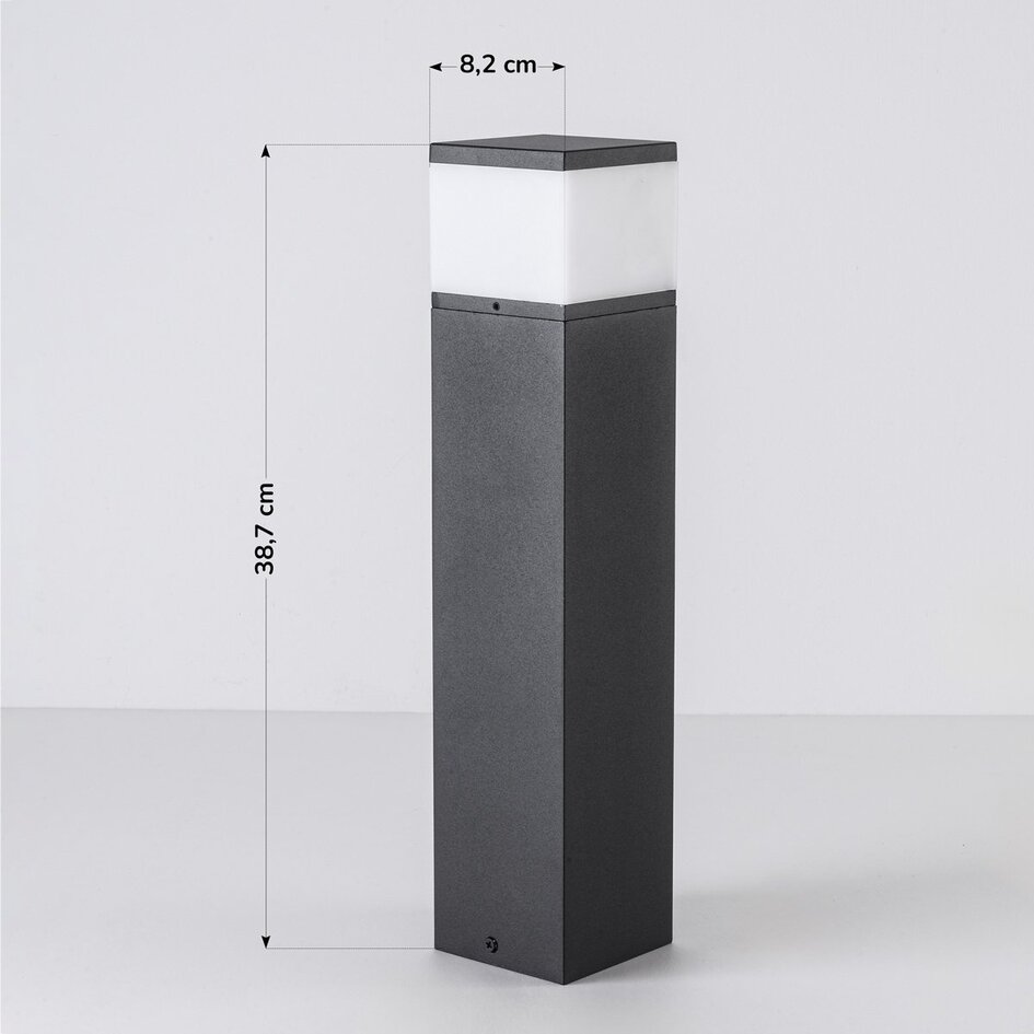 Lampe d'extérieur sur pied Ute à deux prises noire