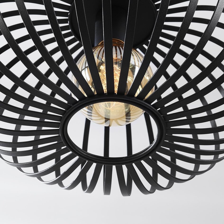 Lampe suspendue à 1 lumière Sole - noir