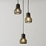 Suspension industrielle Hailey 3 lumières en noir