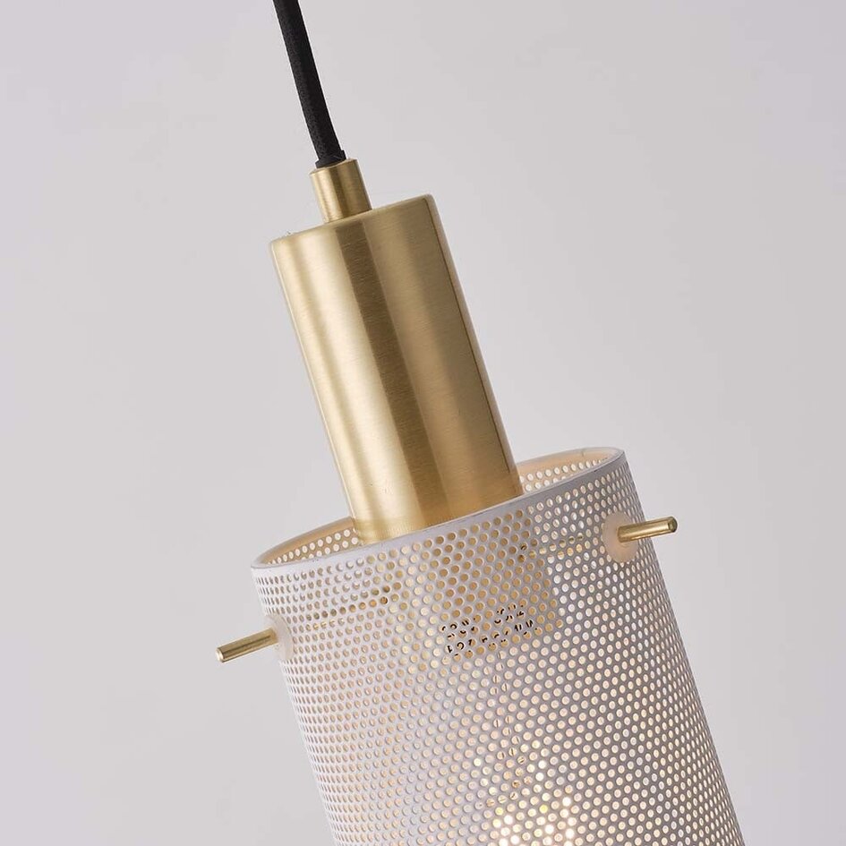 Lampe à suspension avec détails dorés - Valce