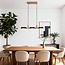 Suspension design Aristo avec LED intégrée - noir et bois