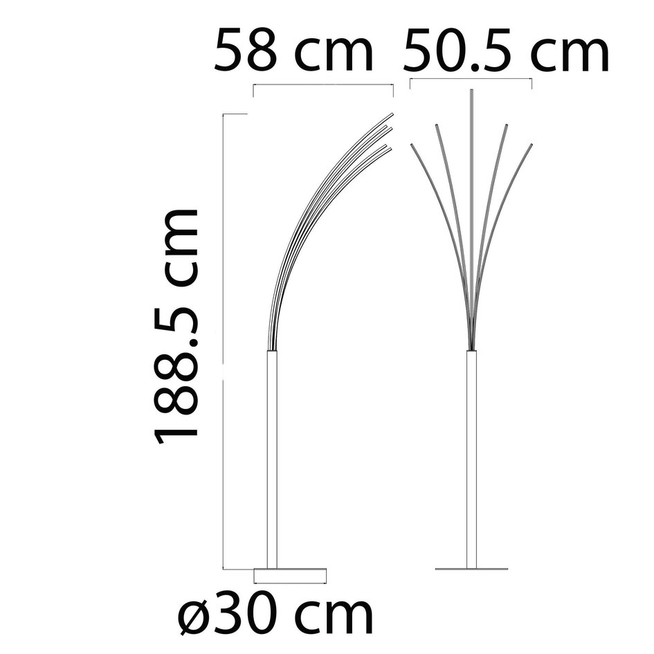 Lampadaire design moderne LEDs intégrées - Louis