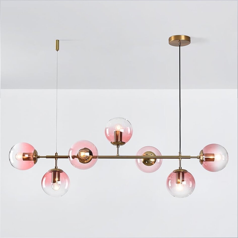 Suspension design avec différentes teintes de verre - Hepta