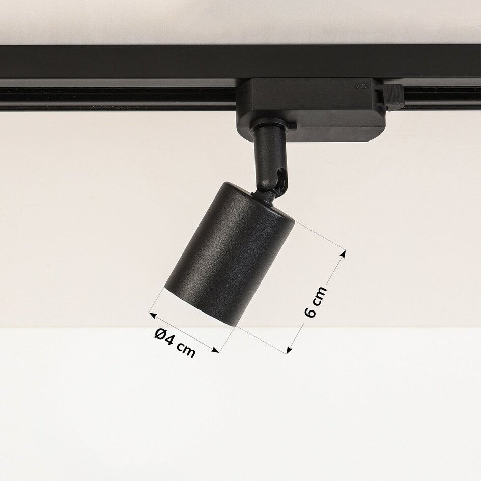 Spot sur rail 1-phase Jax - noir