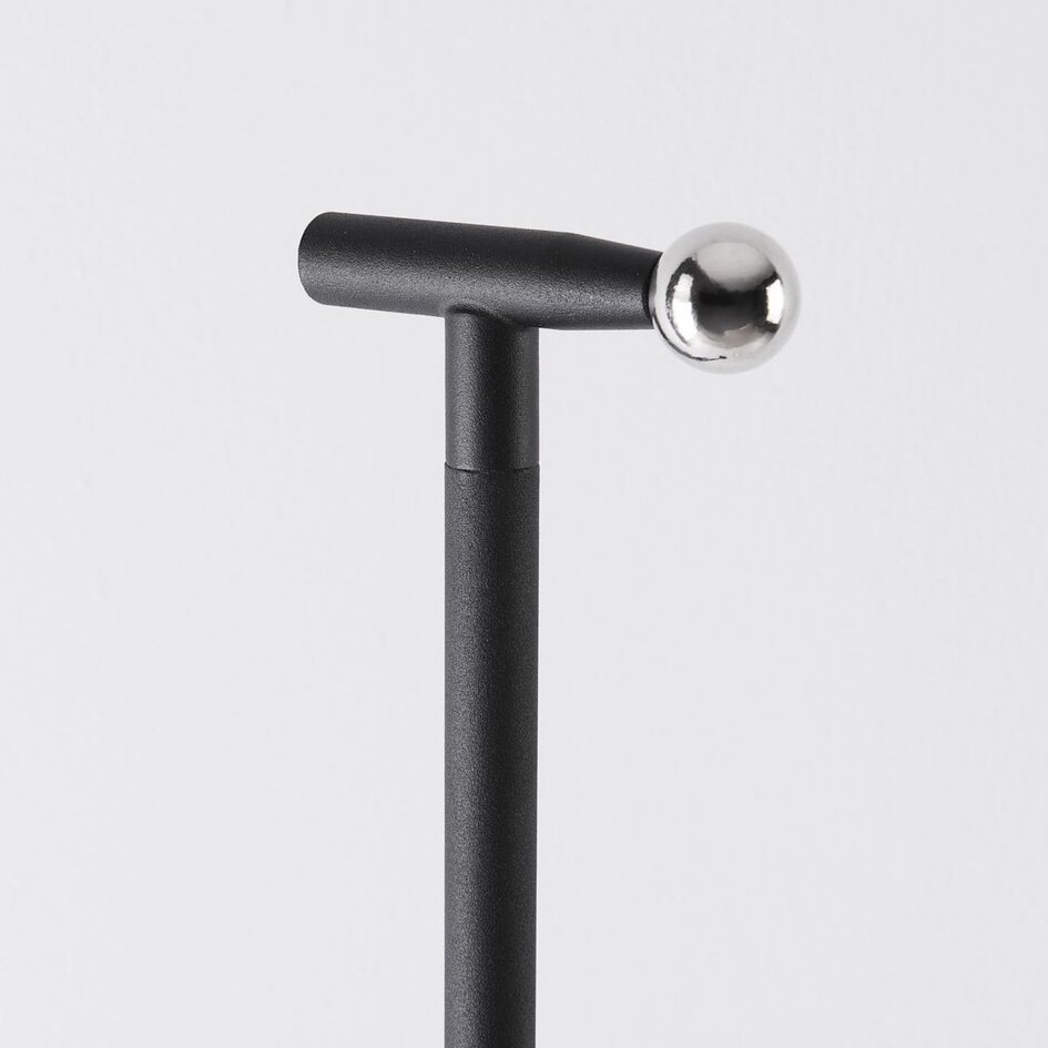 Lampadaire Zinc avec liseuse rechargeable, variateur tactile et LED intégrée - noir