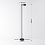 Lampadaire Zinc avec liseuse rechargeable, variateur tactile et LED intégrée - noir