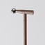 Lampadaire Zinc avec liseuse rechargeable, variateur tactile et LED intégrée - taupe