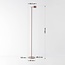 Lampadaire Zinc avec liseuse rechargeable, variateur tactile et LED intégrée - taupe