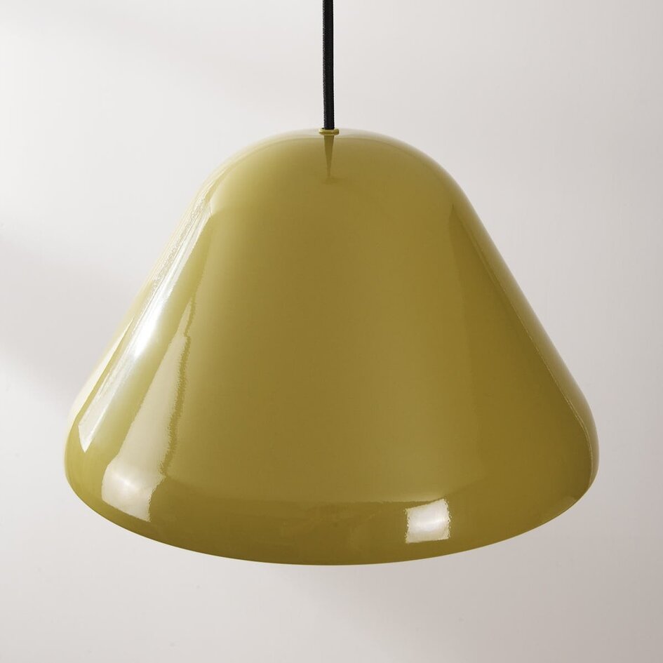 Suspension Calyx en vert kaki brillant avec intérieur blanc