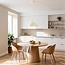 Suspension Evara - beige clair brillant à l'intérieur blanc