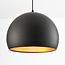 Lampe suspendue moderne ronde noire avec or - Goldy
