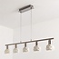 Suspension moderne Alabaster 5 lumières en blanc