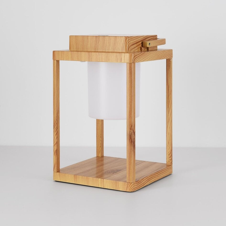 Lampe de table rechargeable Luxor - aspect bois