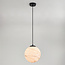 Suspension à 1 lumière Marbelle noire avec verre aspect marbre