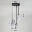 Suspension Vetra à 3 lumières - verre aspect marbre, laiton doré et noir