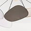 Suspension Zandor avec panneaux en lin - beige chaud, blanc et gris clair