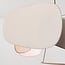Suspension Zandor avec panneaux en lin - beige chaud, blanc et gris clair