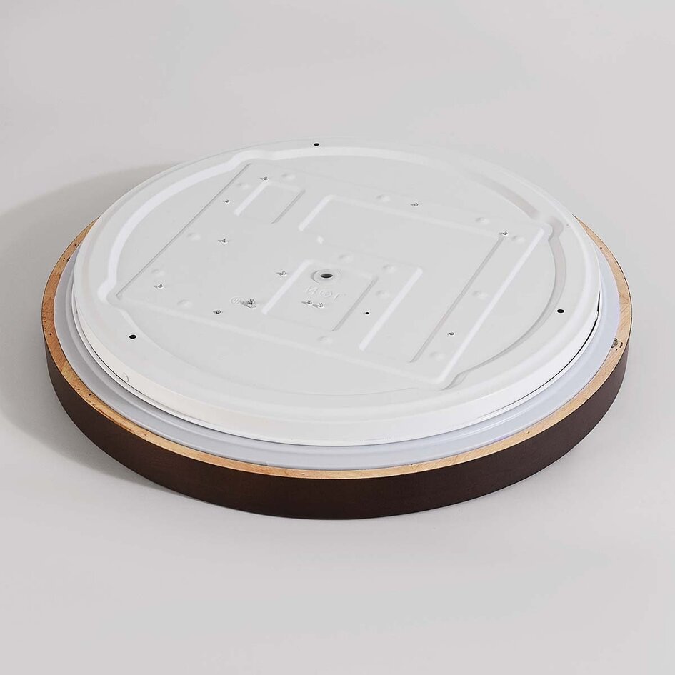 Plafonnier Nerio aspect noyer – dimmable à 3 étapes Ø39,5 cm