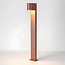 Lampe d'extérieur sur pied Simone brun rouille - 70 cm