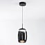 Suspension noire Nadine en verre fumé gris et intensité variable à 3 niveaux