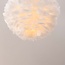 Lampe de plafond élégante Roselle avec plumes blanches
