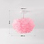 Lampe de plafond élégante Roselle avec plumes roses