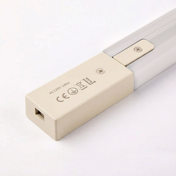 Bloc de raccordement pour éclairage sur rail monophasé - beige
