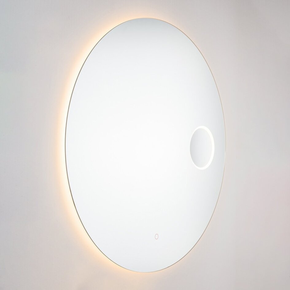 Miroir de salle de bain Lustra Ø80 cm – dimmable par effleurement, réglable en couleur avec chauffage
