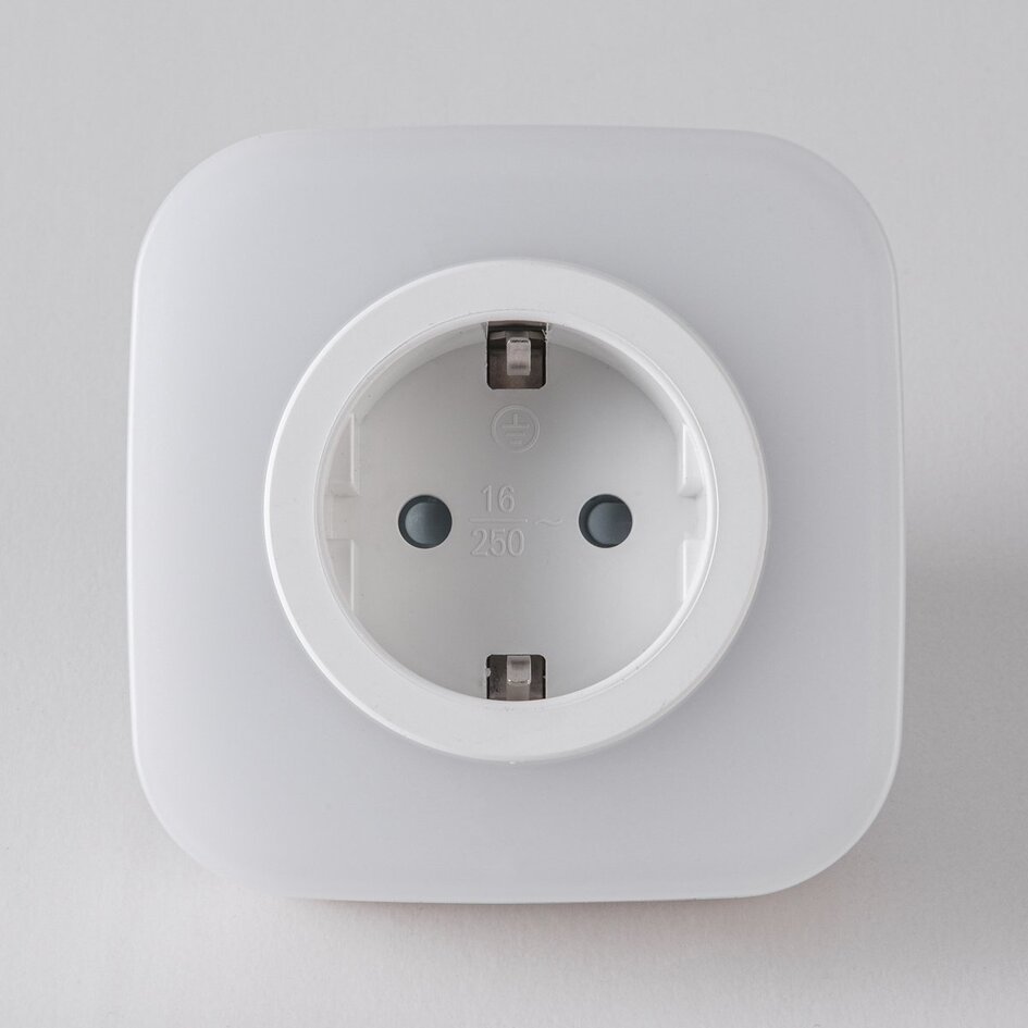 Veilleuse compacte à prise et capteur de lumière - lampe 2-en-1