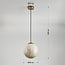 Suspension Tessra - verre aspect marbre et laiton doré