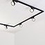 Kit rail monophasé de 3 mètres, spots Colle noirs 3000K