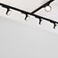 Kit rail monophasé de 3 mètres, spots Colle noirs 3000K