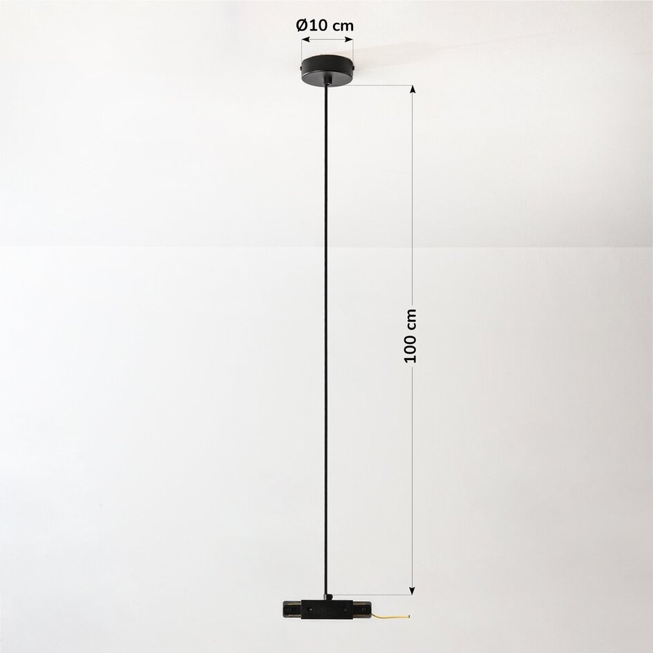 Alimentation centrale double pour rail monophasé, noir ou blanc