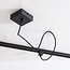 Alimentation à rosace de plafond pour rail monophasé, noir (ronde ou carrée)