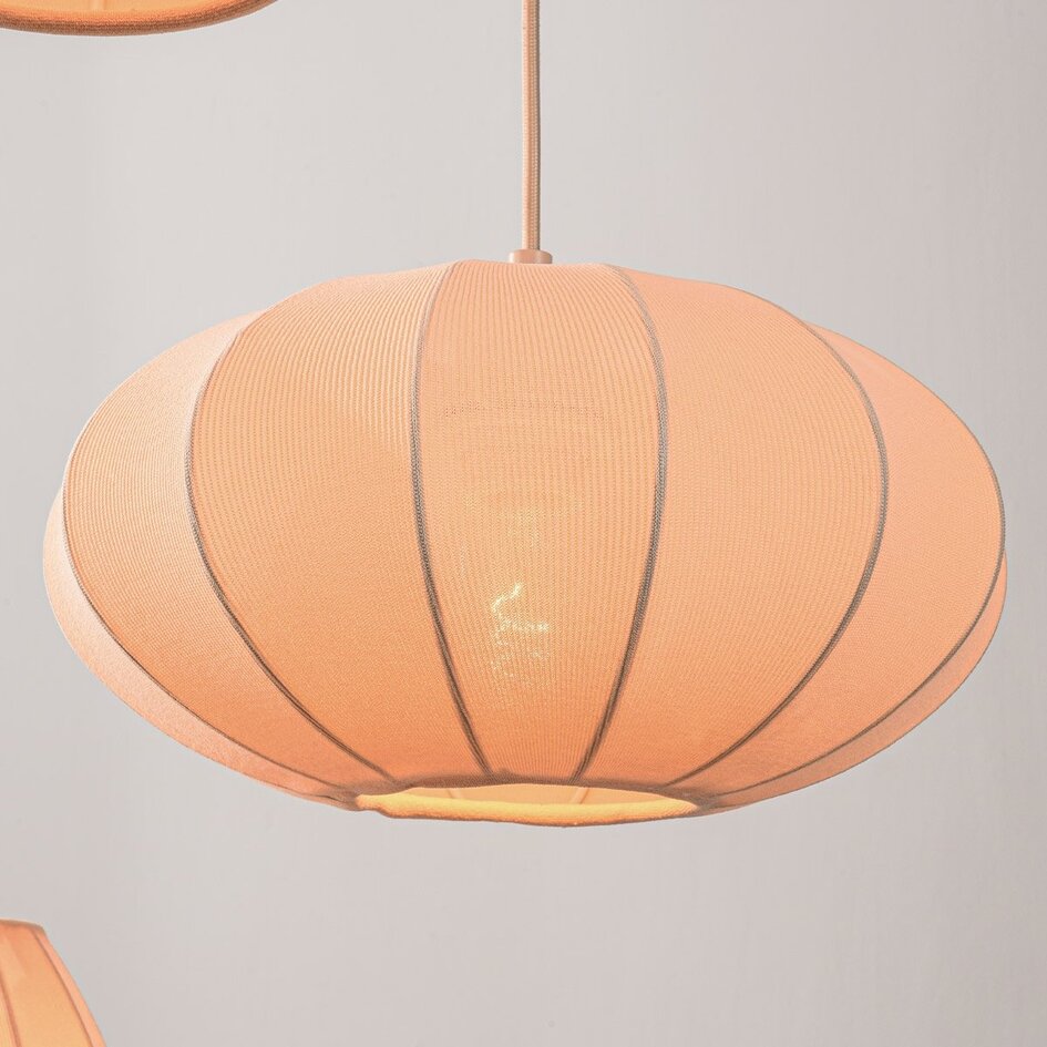 Suspension Japandi Fero – 4 lumières avec abat-jours en lin beige