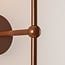 Applique Runda à 2 lumières - brun et verre laiteux