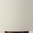 Lampe à poser Koja aspect noyer avec abat-jour en tissu