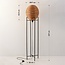 Lampadaire Alera aspect rotin - noir