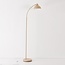 Lampe arc sur pied Arc avec abat-jour métallique beige