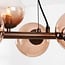 Suspension Ennea à 9 lumières - verre brun dégradé