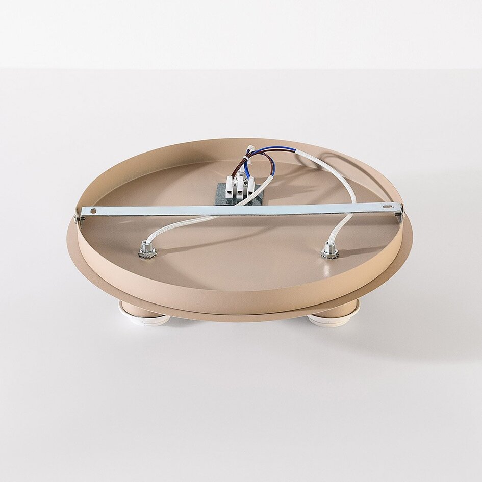 Plafonnier moderne Canna en beige avec corde tressée – 3 lumières