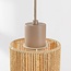 Suspension Carrizo à 3 lumières - beige et corde tressée