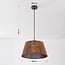 Suspension Tami - bronze chaud et abat-jour en bambou