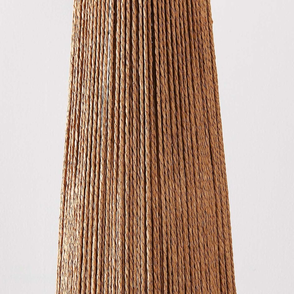 Lampadaire Papira avec abat-jour en lin marron