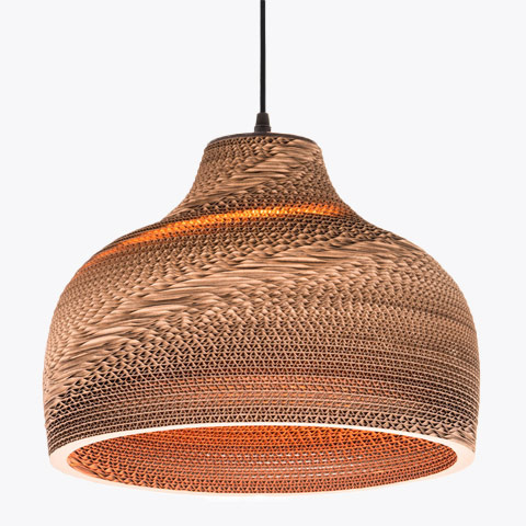 Lampes suspendues en carton