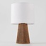 Lampe de table Ranpu de style bohème chic avec abat-jour blanc