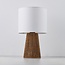 Lampe à poser boho-chic Ranpu avec abat-jour blanc